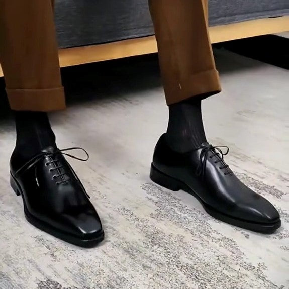 Men's Classic Black Leather Shoes