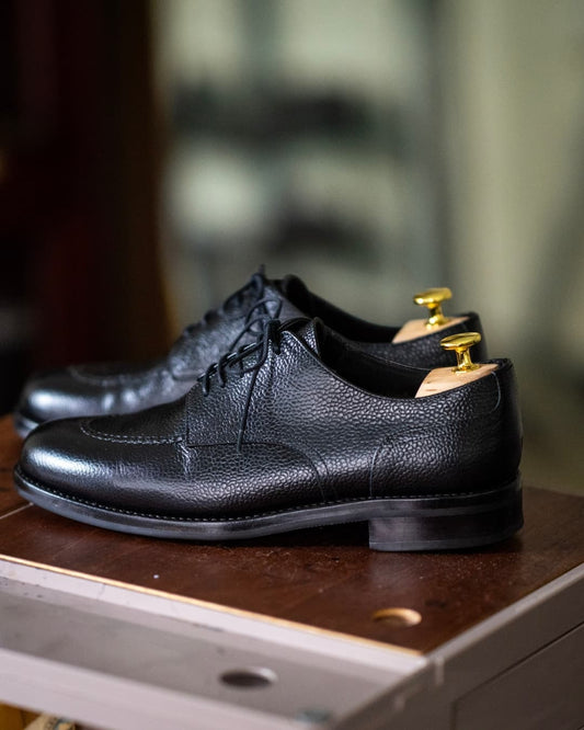 Men's Genuine Crocodile Pattern Black Leather Shoes