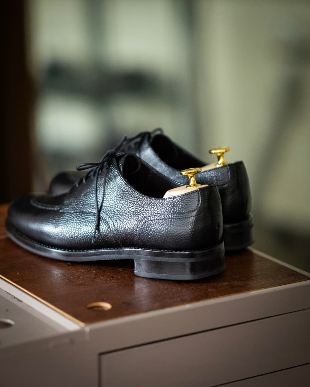 Men's Genuine Crocodile Pattern Black Leather Shoes