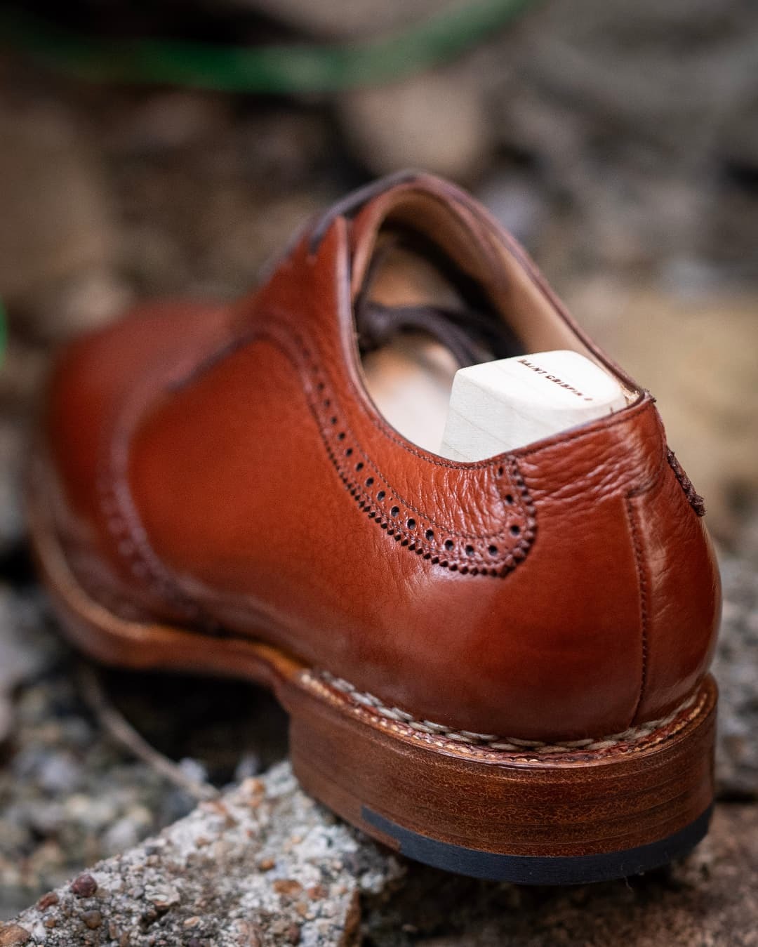 Men's Brown Handmade Derby Leather Shoes
