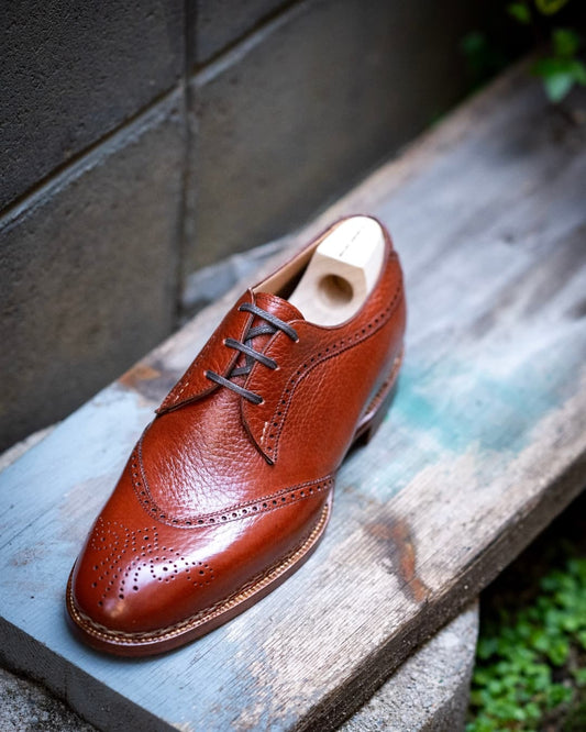 Men's Brown Handmade Derby Leather Shoes