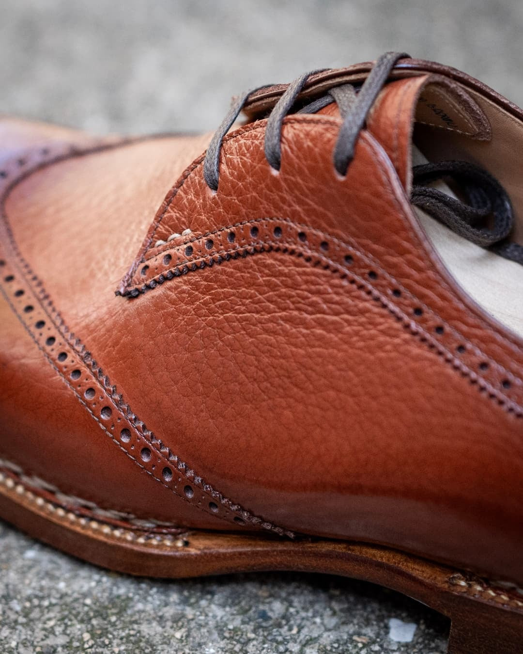Men's Brown Handmade Derby Leather Shoes
