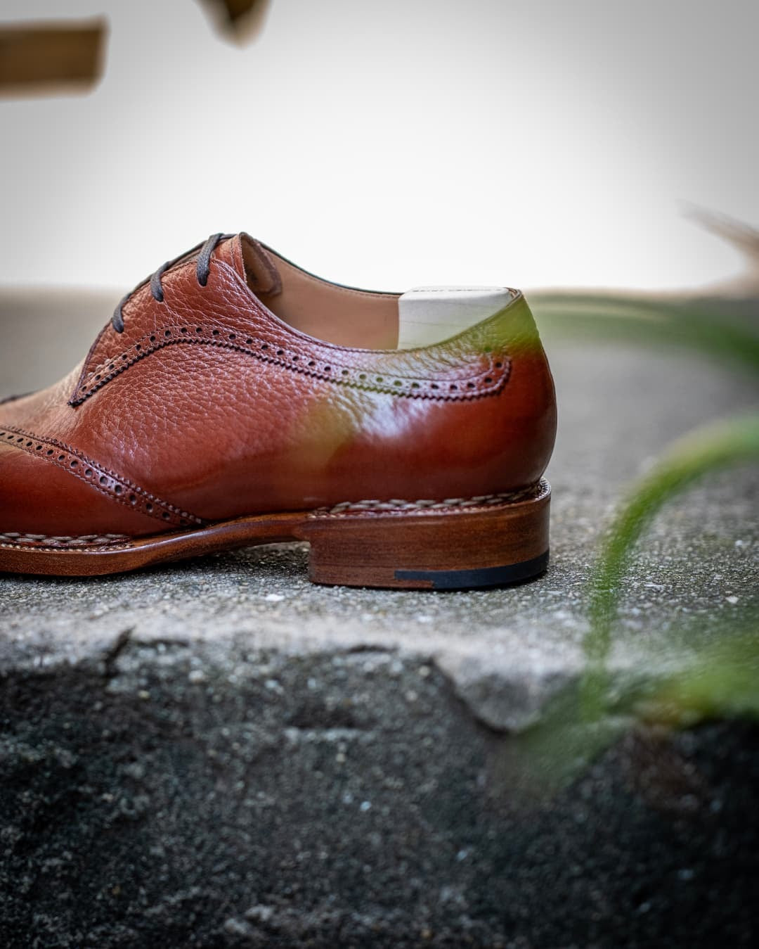 Men's Brown Handmade Derby Leather Shoes
