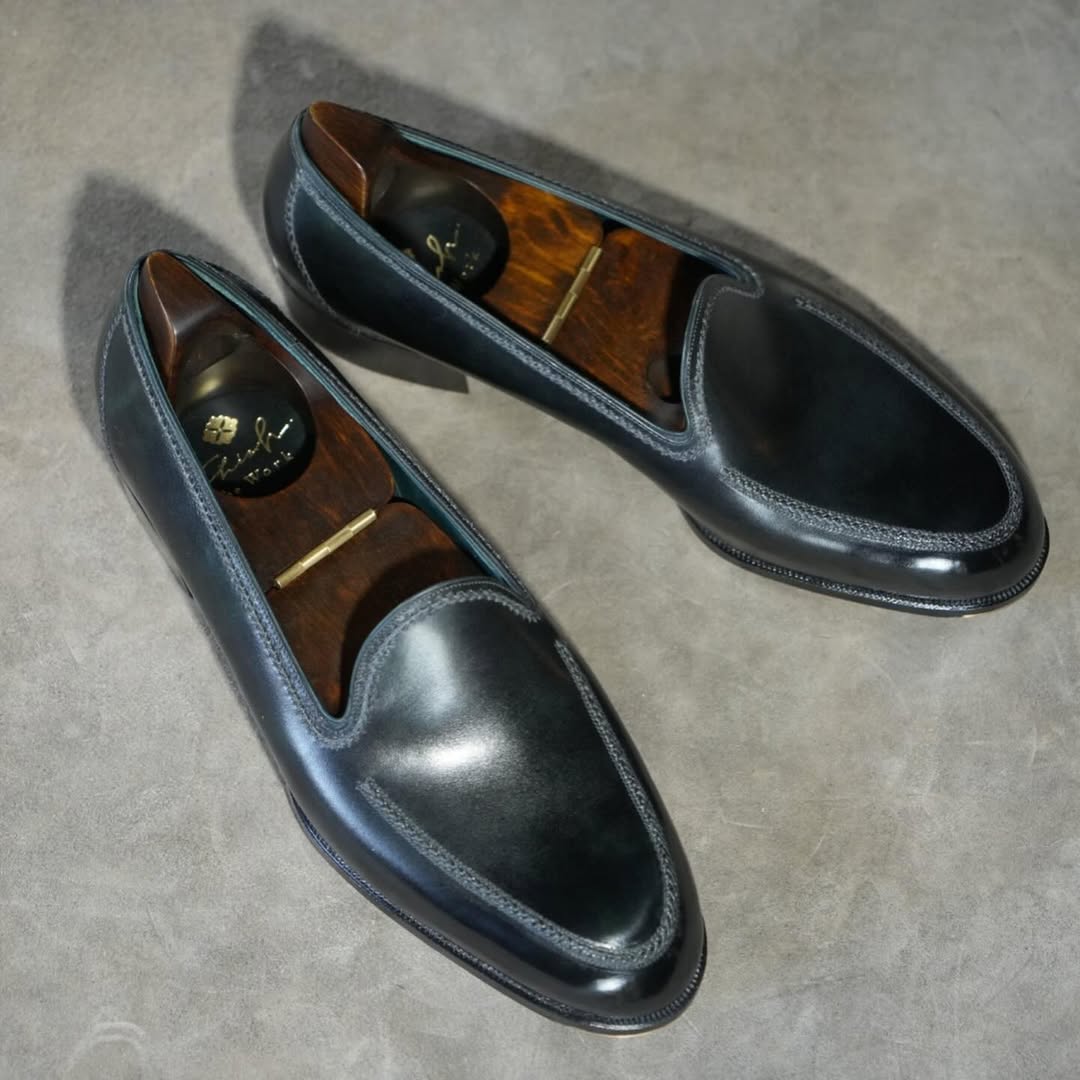 Men's Handmade Black Leather Loafers