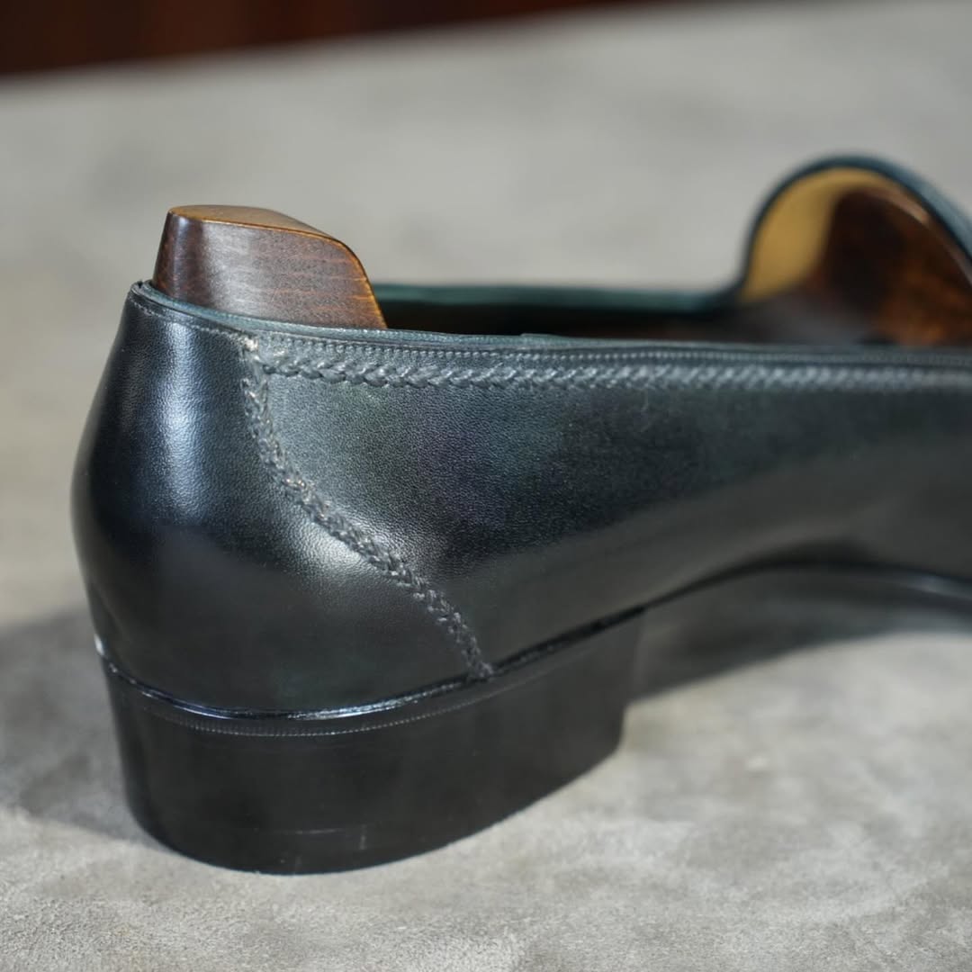 Men's Handmade Black Leather Loafers