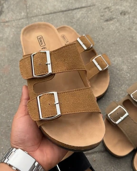 Brown Suede Slippers