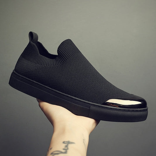 Black Simple Elastic Casual Shoes