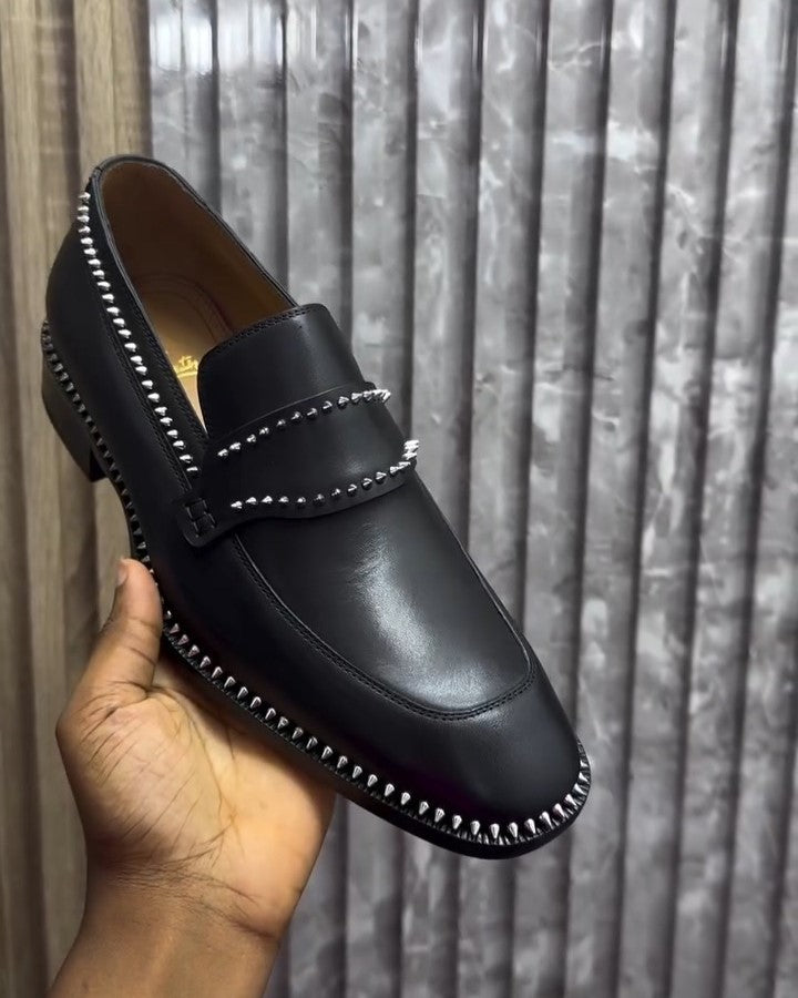 Black Hand-sewn Casual Shoes