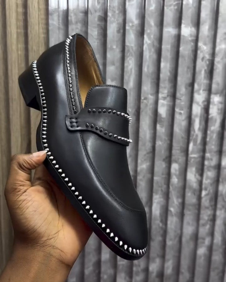 Black Hand-sewn Casual Shoes