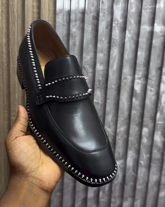 Black Hand-sewn Casual Shoes