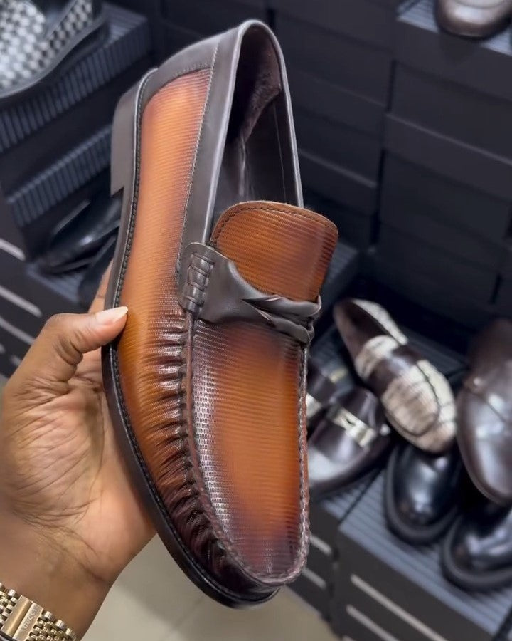 Tan Calfskin Loafer
