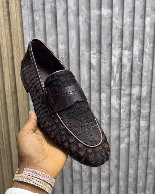 Crocodile Pattern Casual Loafers