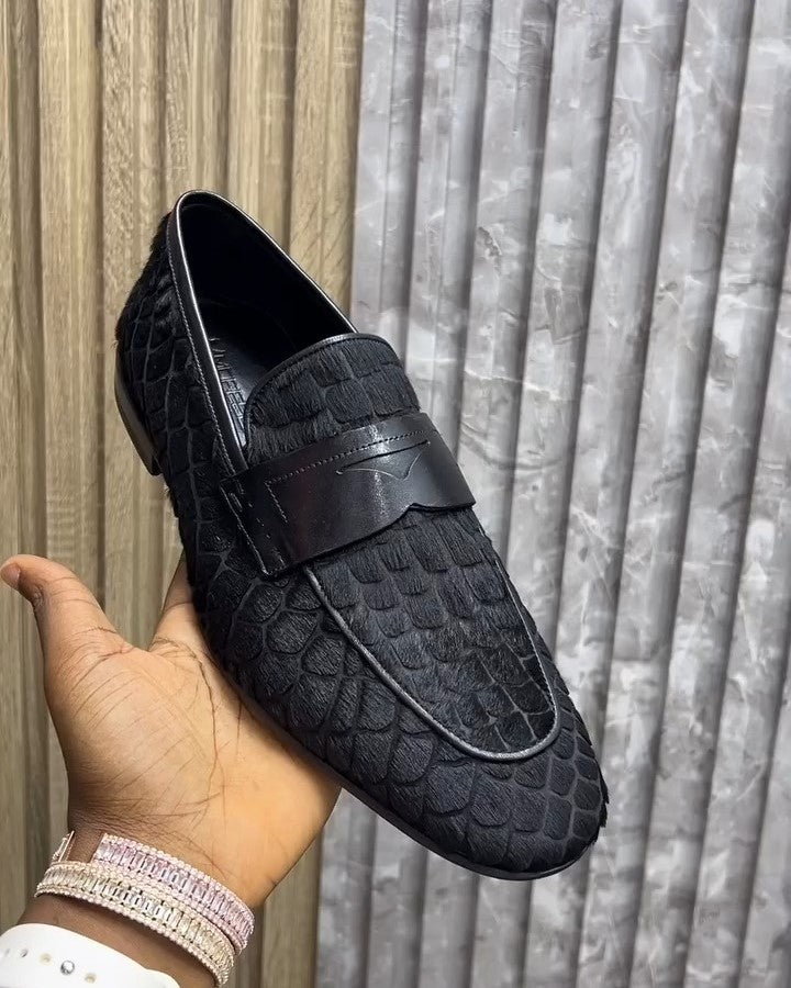 Crocodile Pattern Casual Loafers