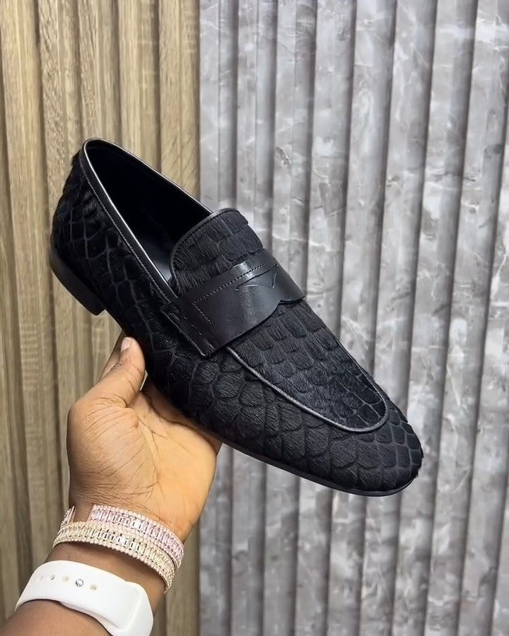 Crocodile Pattern Casual Loafers