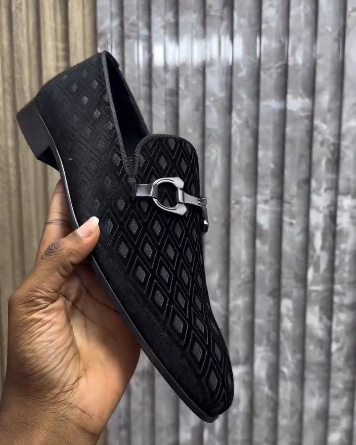 Black Prism Hole Breathable Loafers
