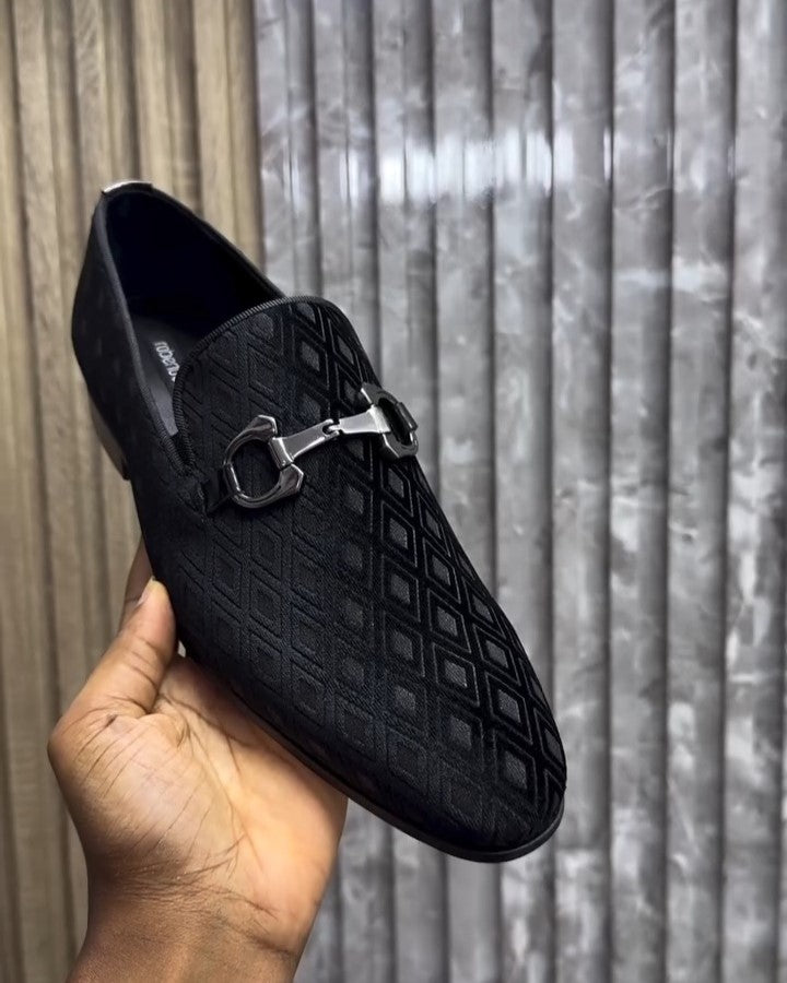 Black Prism Hole Breathable Loafers