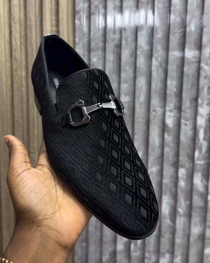 Black Prism Hole Breathable Loafers
