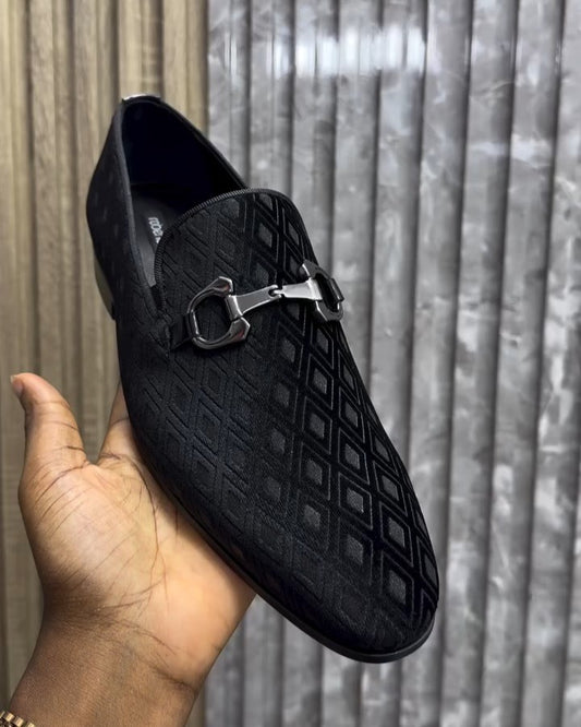 Black Prism Hole Breathable Loafers