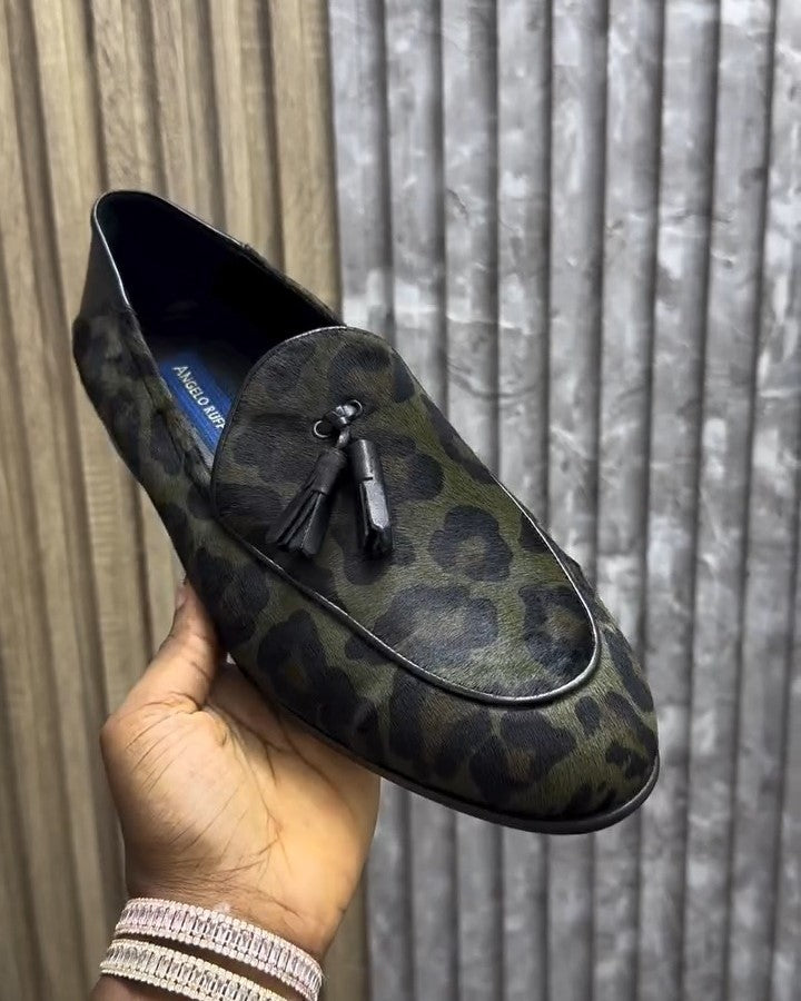 Green Camouflage Tassel Loafer