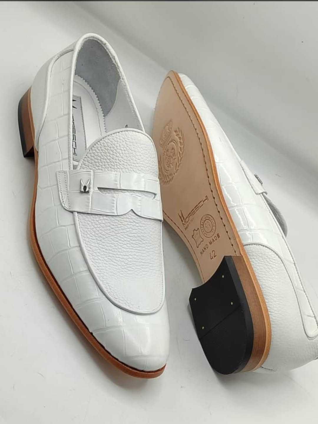 White Genuine Leather Loafer