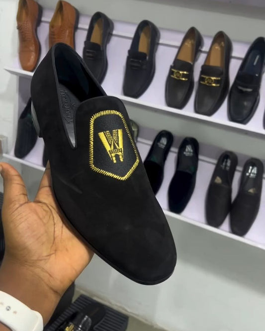 Black Suede Handmade Loafers