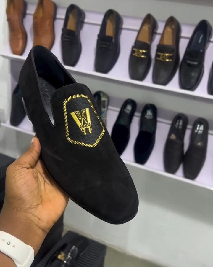 Black Suede Handmade Loafers