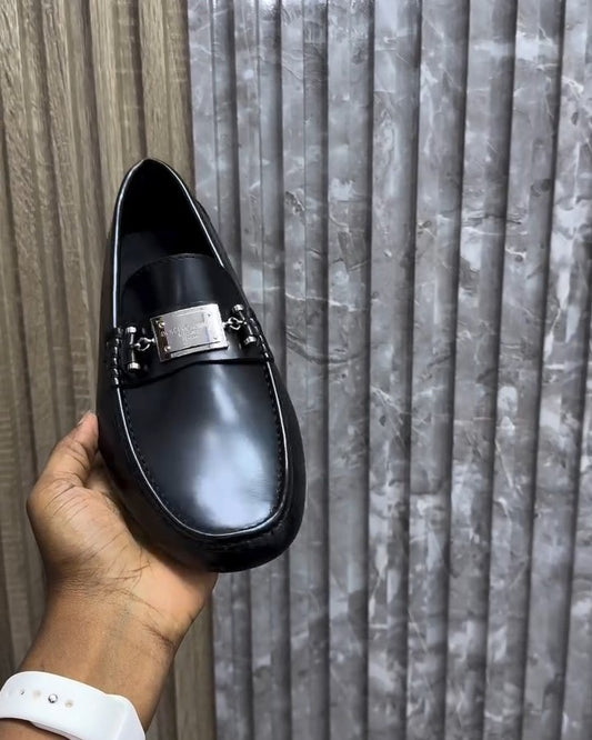 Black Leather Handmade Loafer