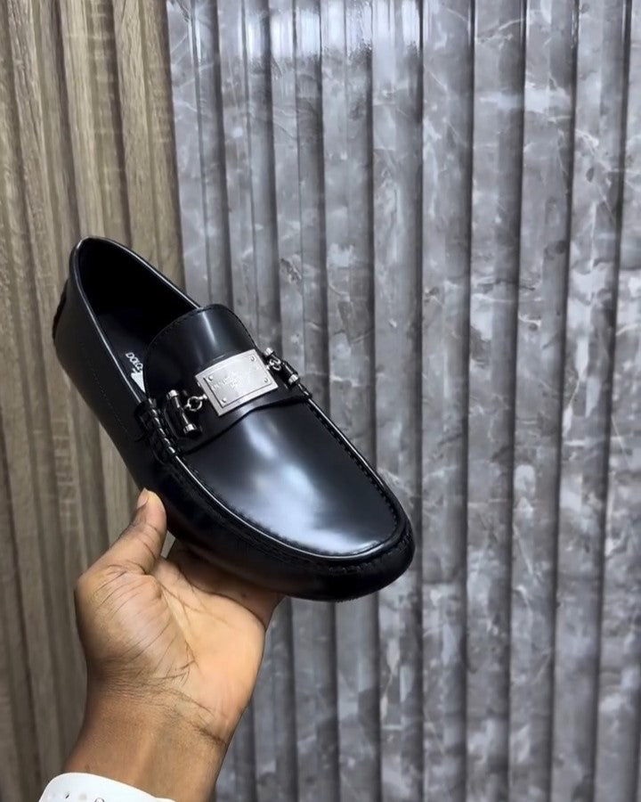 Black Leather Handmade Loafer