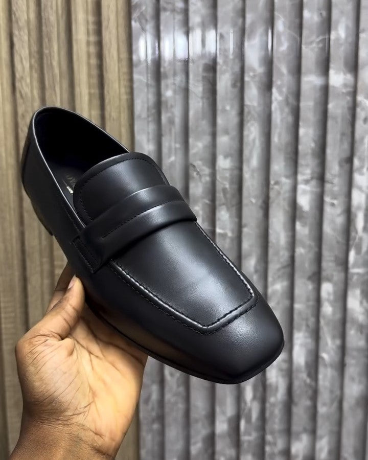 Men's Classic Black Handmade Loafers