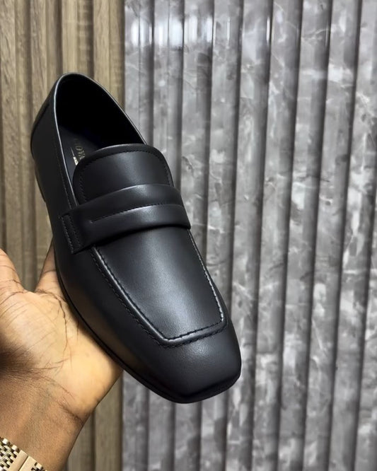 Men's Classic Black Handmade Loafers