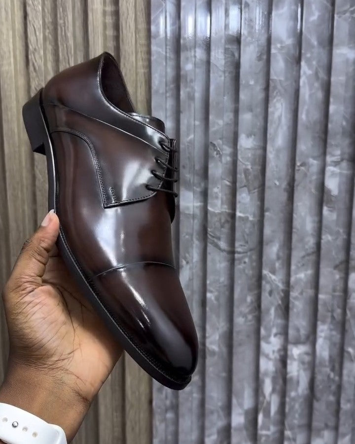 Men's Brown Leather Derby Shoes