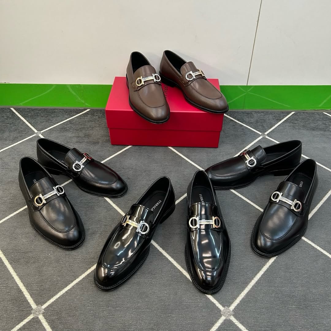 Men's Black Leather Genuine Leather Casual Shoes