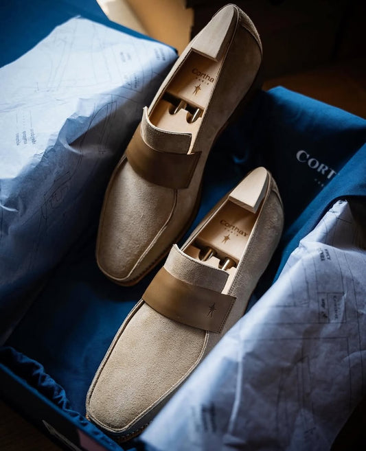Khaki Suede Loafer