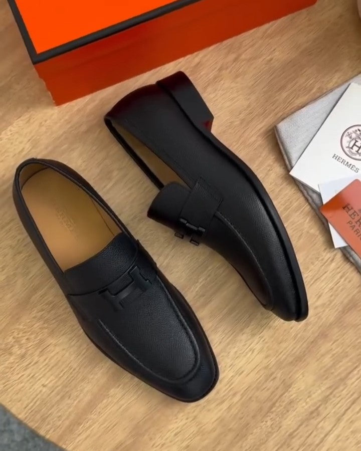 Black Men's Luxury Leather Loafers
