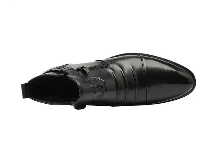 Men's Calf-Skin Pointed-Toe Dress Boots