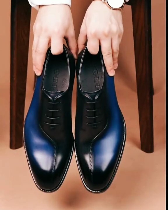 Men's Black Leather Oxford