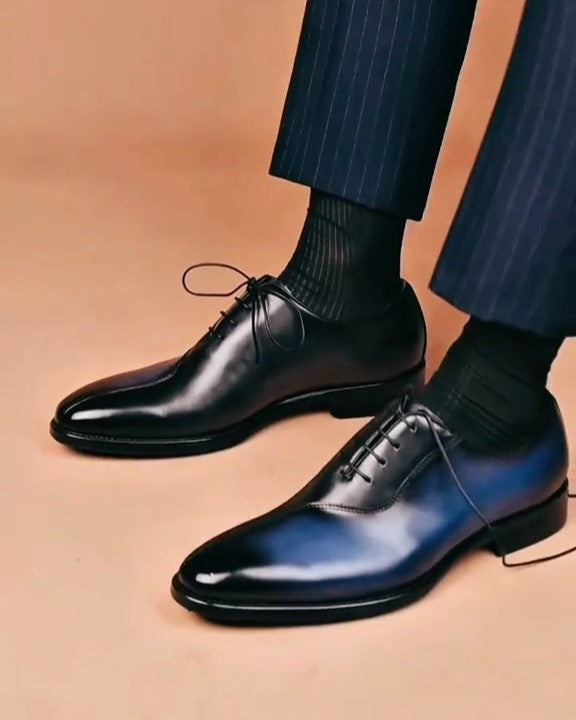 Men's Black Leather Oxford