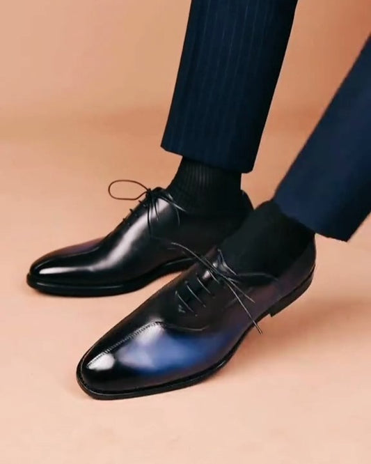 Men's Black Leather Oxford
