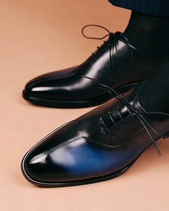 Men's Black Leather Oxford