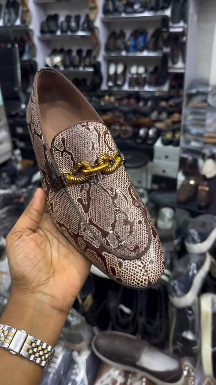 Men's Handmade Snakeskin Loafer