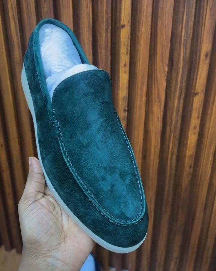 Men's Solid Suede Handmade Loafers