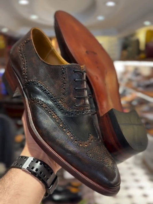 Men's Carved Oxford Leather Shoes
