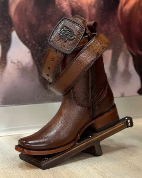 Men's Deerskin Cowboy Boots