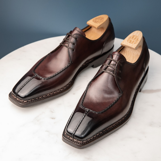 Handmade Men's Split Toe Leather Shoes