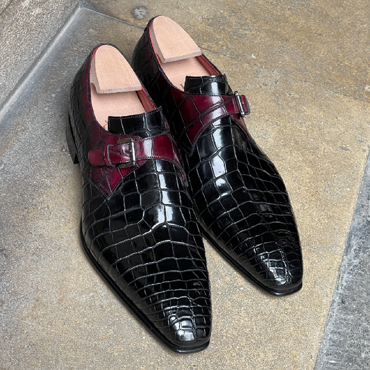 Handmade Crocodile Skin Dress Leather Shoes