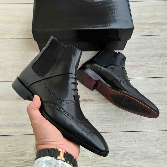 Injection Leather Sole Chelsea Boots