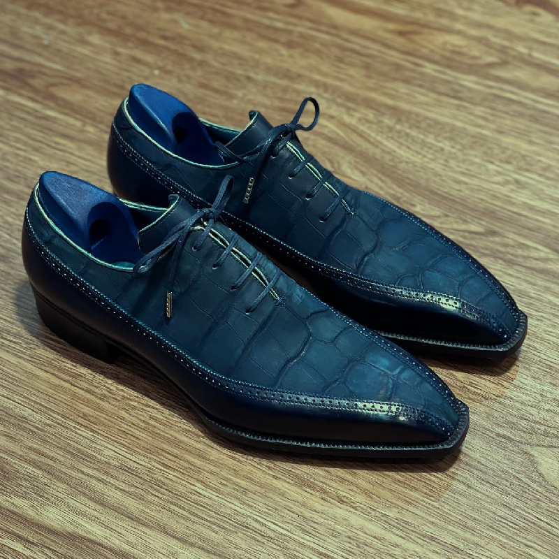 Crocodile Leather Formal Men's Dress Shoes