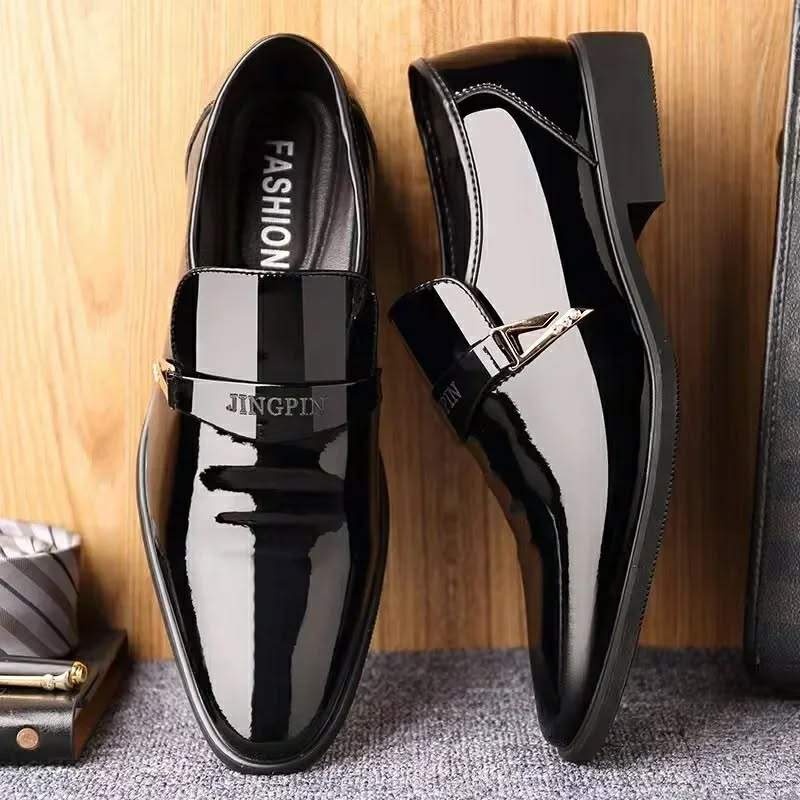 Men's Patent Leather Formal Business Leather Shoes