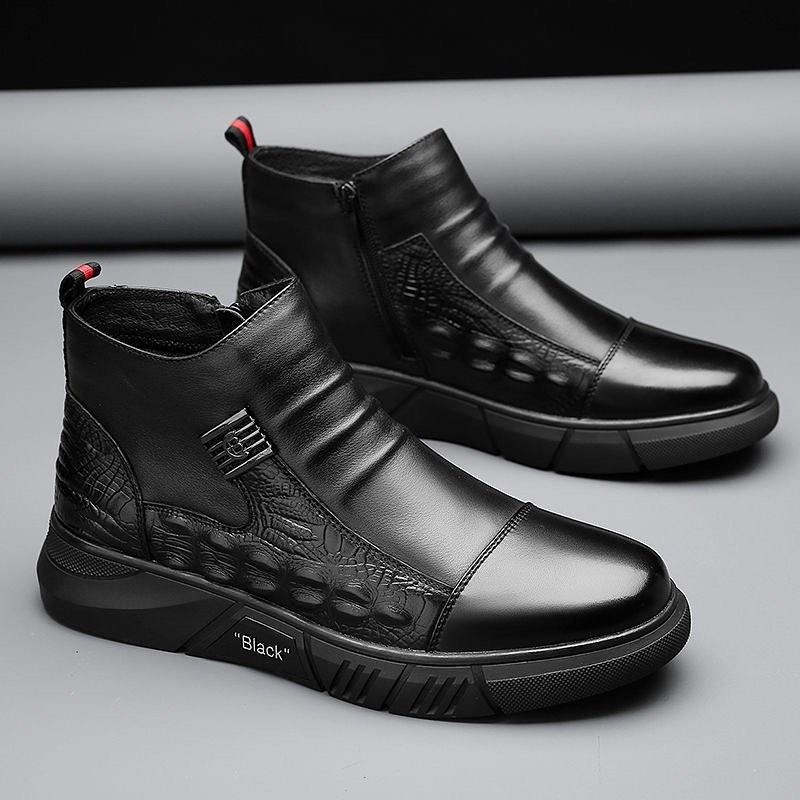 Men's Business&Casual Cowhide Boots