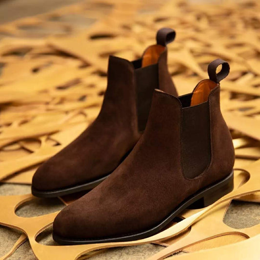 Brown Men's Chelsea Half Boots